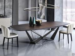 Skorpio Table de Cattelan avec plateau en chêne brûlé, traitement Masterwood